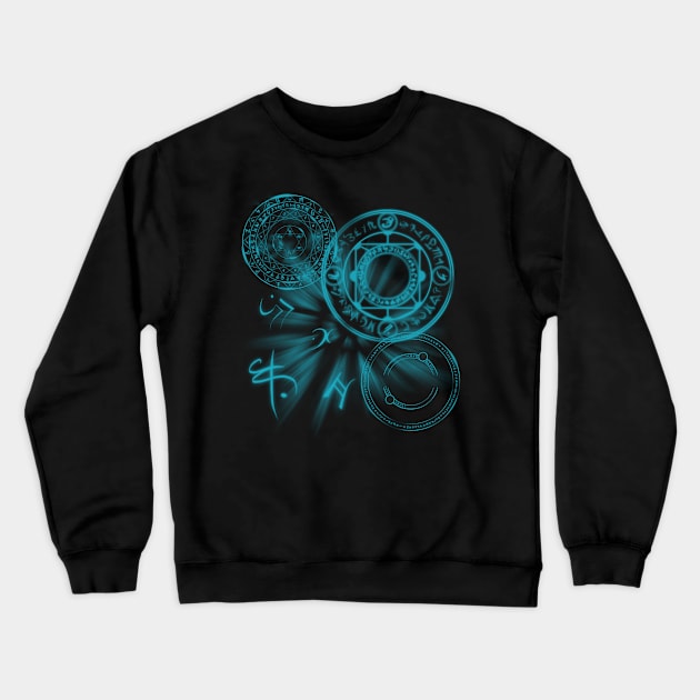 Runes And Symbols Crewneck Sweatshirt by Harlequins Bizarre